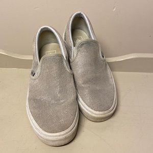 Snakeskin Vans Slip on